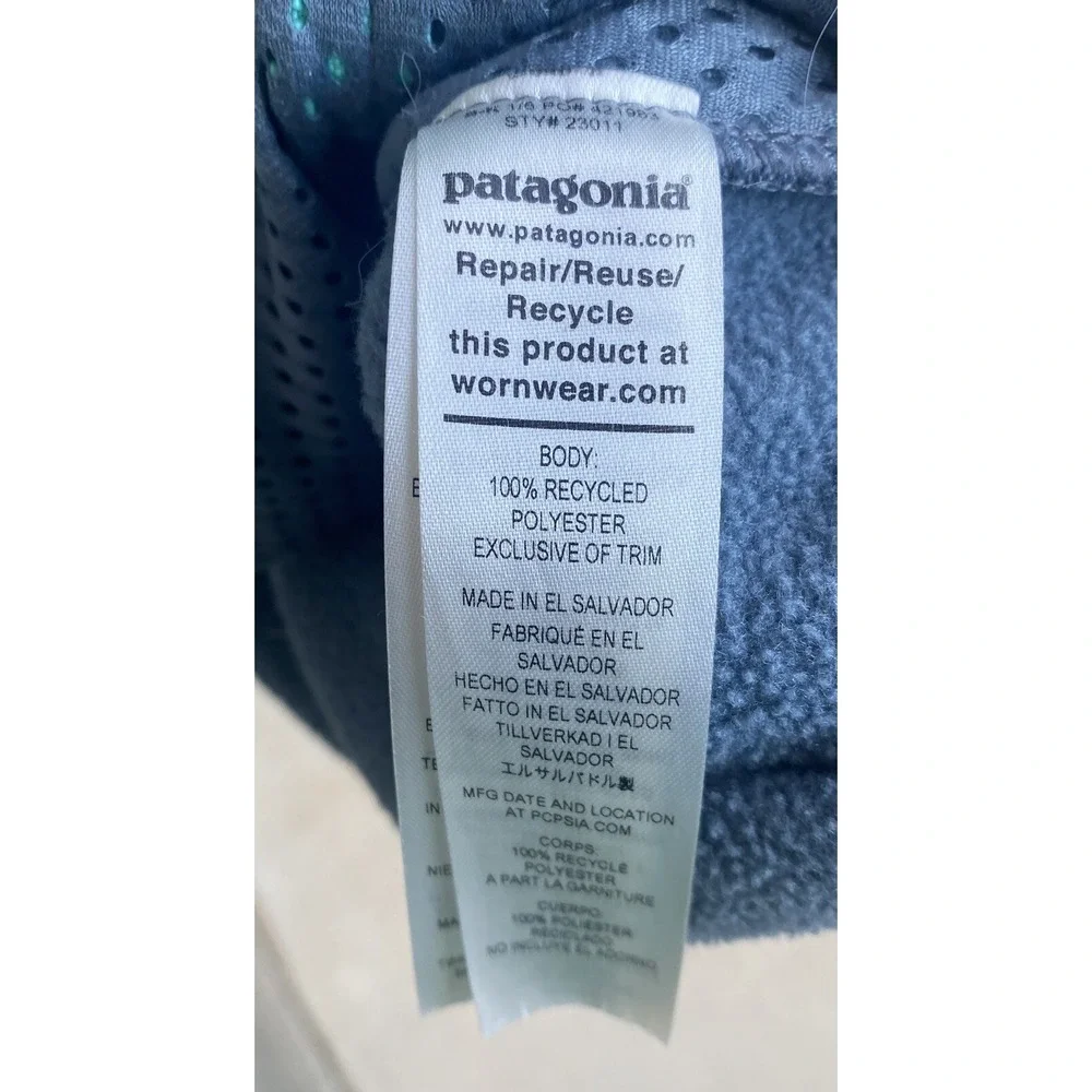 Patagonia Synchilla Vest Men's Size L Plume Grey